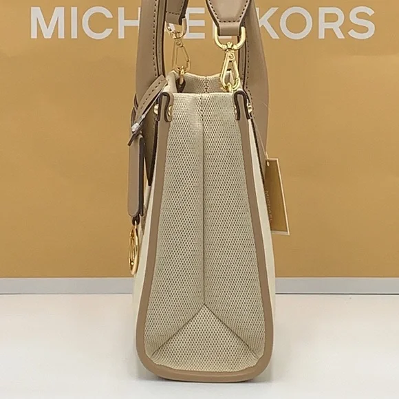 Michael Kors Mirella Small Shopper Top Zip Crossbody Bag Camel MK NWT - Picture 4 of 15